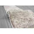 thumbnail image 5 of Pasargad Home Mona 2.02' x 8' Power-Loomed Cream/Taupe Rug, For Indoor Space and all Age of Group, 5 of 5