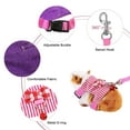 thumbnail image 4 of Holzlrgus Small Pet Harness Vest and Leash Set with Bowknot and Bell - Adjustable Soft Breathable Chest Strap Harness for Outdoor Walking Guinea Pigs, Ferret, Chinchilla (Pink), 4 of 7