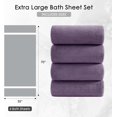 thumbnail image 4 of 4 Piece Extra Large Bath Towel 35"x70" Oversized Bath Sheet Bath Towel Set for Bathroom Ultra Soft Cozy Highly Absorbent Quick Dry Bathroom Towel for Spa Gym Hotel,Shower Towel for Daily Use,Purple, 4 of 17