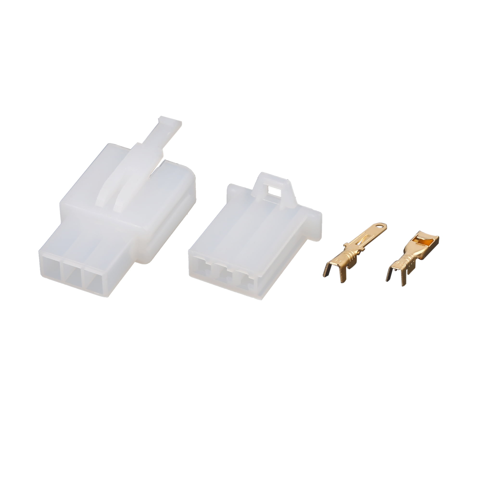 Motorcycle Battery Connectors Set 2-Way Pins Male/Female Chargers Terminals Part 
