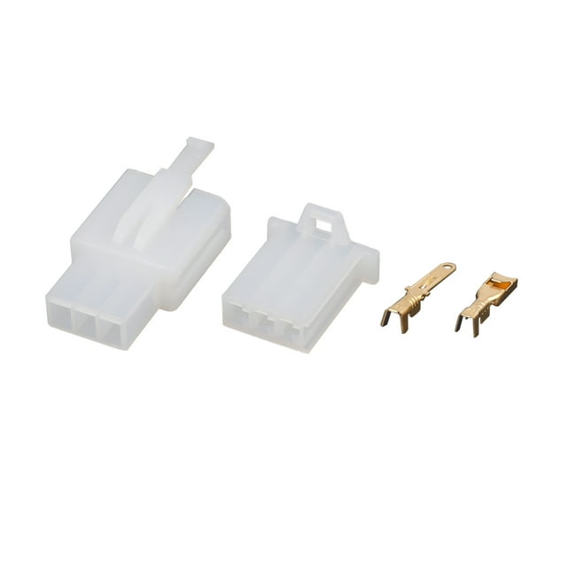 5 Juegos de Conectores de Cable Eléctrico de Terminales Macho y Hembra de 2.8mm 3 Pines para Coche