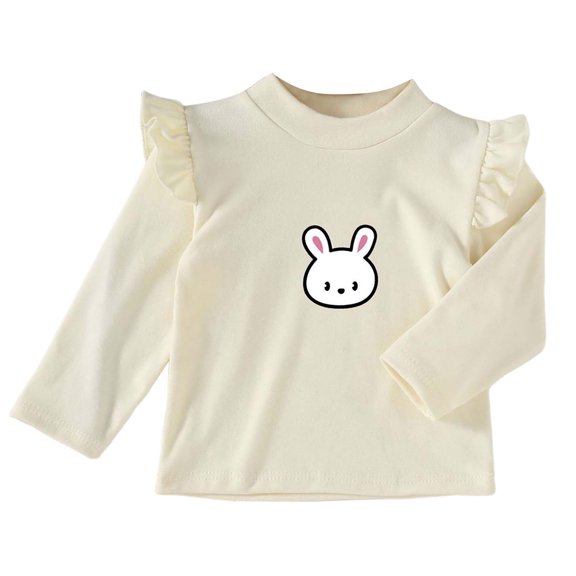 Little Girl Outfits Baby Girls' and Toddler Long Sleeve Flutter Shirt