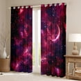 thumbnail image 3 of Feelyou Pink Dreamy Galaxy Black Out Curtains, Moon Stars Starry Sky Curtains Pack of 2 (42x63 Each), Teens Kids Boys Girls Bedroom Curtains, Window Curtains Home Decor, 3 of 7