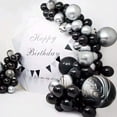 thumbnail image 6 of Metallic Gold and Silver Black Balloon Garland Arch Kit for Wedding Graduation Birthday and Picnic Party Decorations (set57,Other), 6 of 7