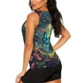 thumbnail image 3 of Lsque Enchanted Forest Butterfly A Printed Workout Tank Tops for Women, Athletic Sports Tank Tops, Compression Sleeveless Dry Fit Shirts,Sleeveless Yoga Shirt-X-Large, 3 of 9