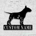 thumbnail image 2 of Craftnamesign Custom FLoral Miniature Bull Terrier Metal Wall Art, Custom Dog Lover Name, 2 of 5