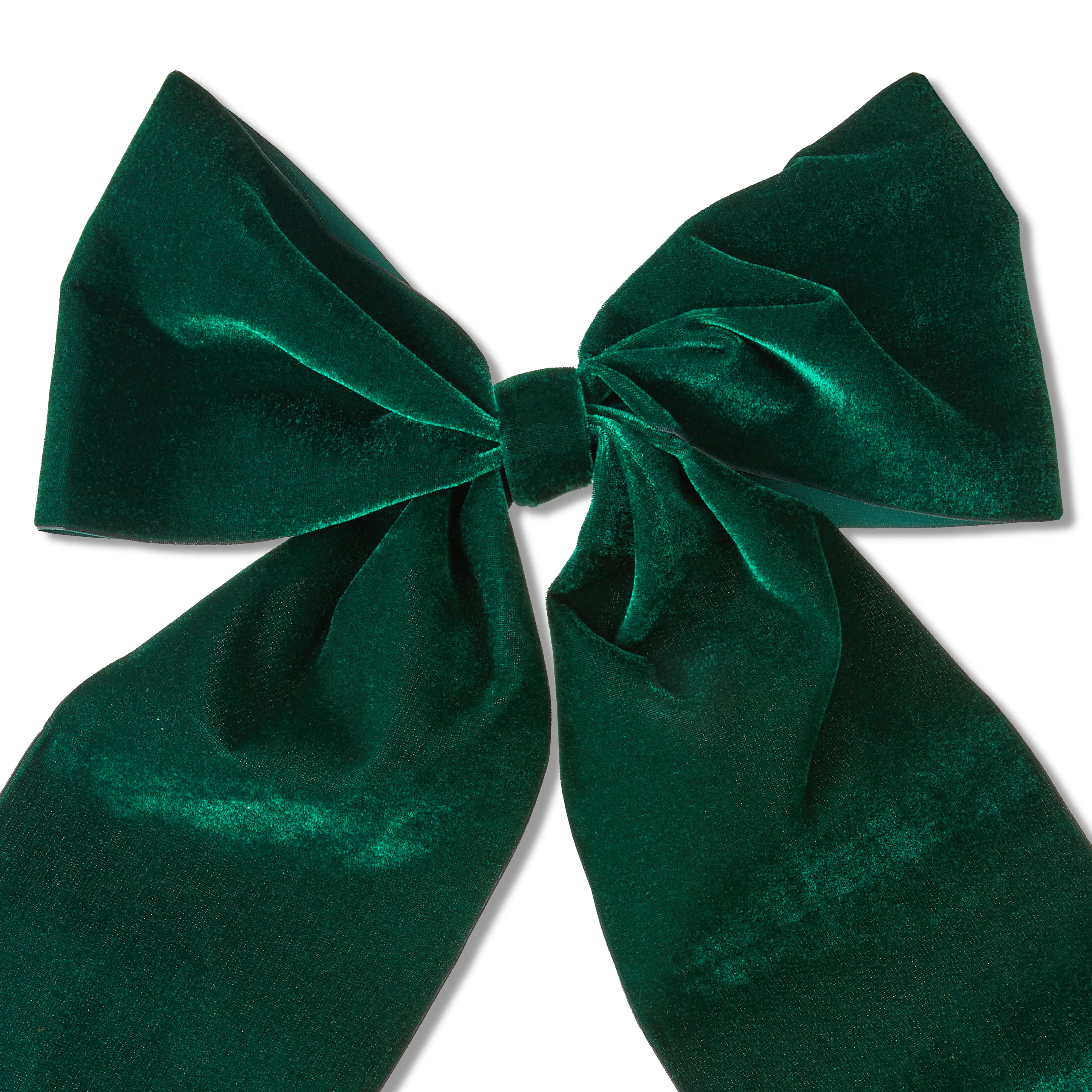 Green Velvet Christmas Tree Topper Bow, 20", by My Texas House