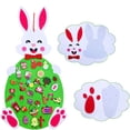 thumbnail image 2 of Easter Bunny Felt Door Hanging Kit, 3.1FT DIY Bunny Craft Door Decor Set, Spring Holiday Entrance Front Door Party Decoration, 2 of 9