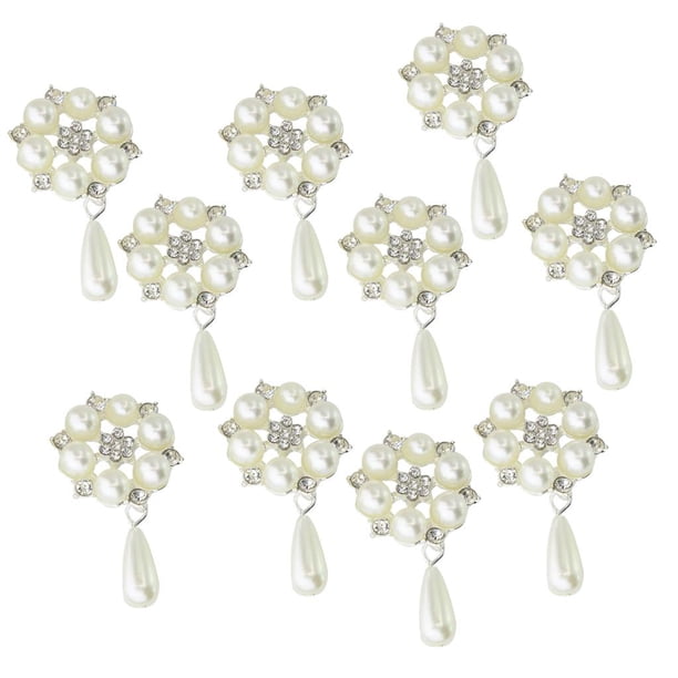 10x Adornos Accesorios Decoración Bolsa Accesorios Ropa Ramo Regalo plata