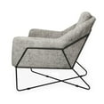 thumbnail image 5 of Emilia Lounge Chair in Boucle Silver Fabric with Toughened Iron Frame, 5 of 7