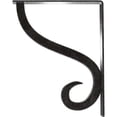thumbnail image 4 of Ekena Millwork 2"W x 10"D x 12"H Ashford Triple, Wrought Iron Bracket, (Triple center brace), Antiqued Pewter, 4 of 8