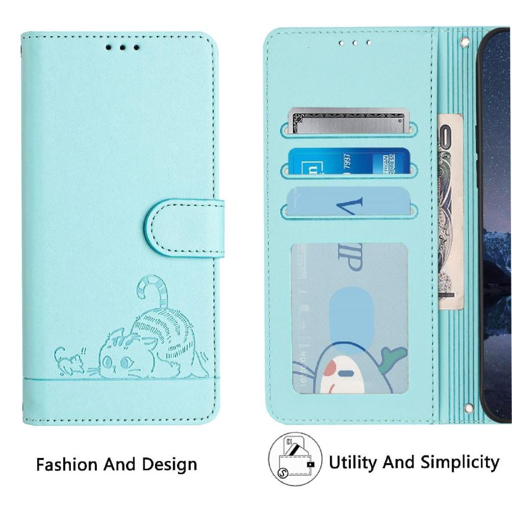 Flip case for GANGXUN Boost Summit 5G 2024 Wallet Case with Kickstand, Card Slots, RFID Block, Cat Design