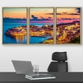 thumbnail image 2 of wall26 Framed Canvas Print Wall Art Set Pastel Neon Sunset Ocean Sea Dubrovnik Croatia Nature Cityscape Photography Realism Landscape Colorful for Living Room, Bedroom, Office - 24"x36"x3 N, 2 of 5