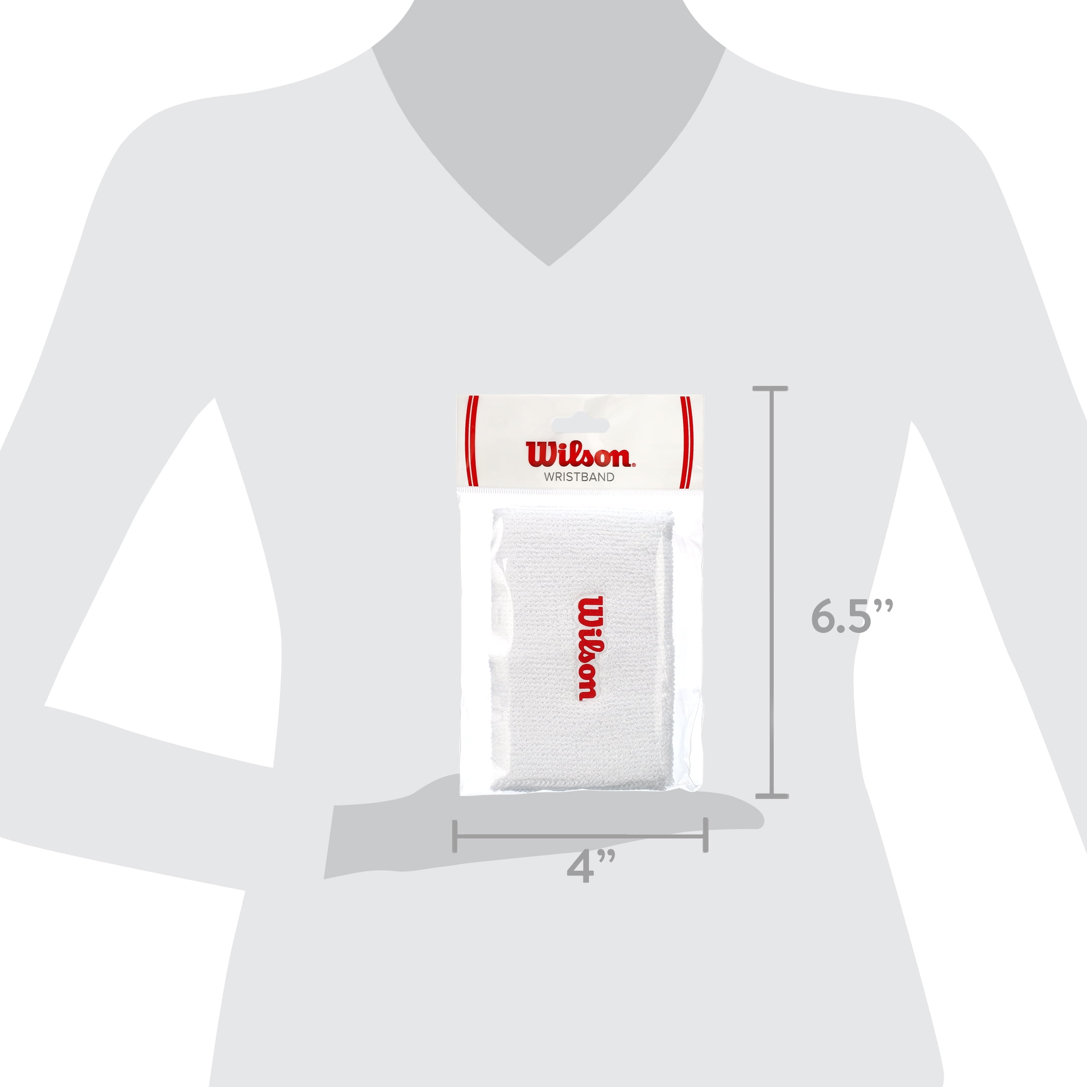 (2 pack) Wilson Adult Stretchable Sports Sweatband, White, 1 Count