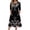 Black, variant on Summer Dresses for Women 2026 - 3/4 Sleeve Flowy A-Line Midi with Pockets Crewneck Boho Floral, Wedding Guest ,Beige L