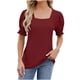 thumbnail image 1 of Fiudx Camisetas para Mujer Blusa de Manga Corta con Estampado de Moda para Mujer, Camiseta Divertida con Cuello Redondo, Camiseta Sin Mangas, 1 of 4