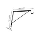 thumbnail image 4 of Support d'Étagère Murale en Fer Robuste, Résistant à la Rouille et à Forte Capacité de Charge, Polyvalent pour Étagères de Rangement, Poteaux de Suspension de Garde-Robe, Installation Facile Sans Outils pour l'Organisation de la Maison/du Bureau/du Garage, 4 of 4