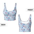 thumbnail image 3 of Sports Bras For Women - Animal Print Seamless Yoga Bra Workout Crop Top With Removable Cups, 3 of 8