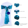 thumbnail image 6 of MDS Pack of 50 Satin Chair Sashes Bow Sash for Wedding and Events Decor - dark teal, 6 of 6