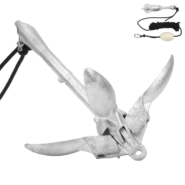 Rezón Marino, Kit De Anclaje Plegable Portátil De 4 Dientes Para Veleros, Kayak, Canoa, Embarcaciones