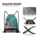 thumbnail image 4 of Fotbe Let's go Travel Bolsa Mochila con Cordón Estampada, Bolsa de Gimnasio Deportiva, Bolsa Cinch, Bolsa con Cordón para Hombres y Mujeres-Medium, 4 of 6