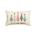 thumbnail image 1 of Country-Rustic Linen Throw Pillow Cover, 30.48x50.8 cm, Winter Holiday Cushioned Case with Christmas Trees and SnowflakeShatterproof Xmas Bulbs Decorations Set, 1 of 6