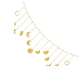 thumbnail image 2 of Bearachild Decoración colgante de fase lunar de Metal para sala de estar y dormitorio, decoración de pared de Hotel y oficina, guirnalda decorativa de Kits de decoración para fiestas Oro Bearachild HA067040-01B, 2 of 6