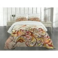 thumbnail image 3 of Ambesonne Spring Quilted Bedspread Set 3 Pcs, Flower Field Dragonfly, King Size, Multicolor, 3 of 5