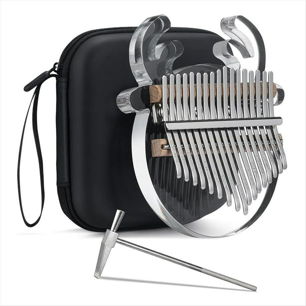 Piano de Pulgar Kalimba de de 17 Teclas, Acrílico Transparente, Instrumento Musical de Piano de Dedo