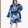 thumbnail image 3 of Sonducket Sudadera con capucha para mujer, cómoda, cálida, para clima frío, ropa suelta de manga larga, vestido para el hogar, pijama de ocio a la moda Prendas para la parte del cuerpo Azul claro Sonducket AP012996-02B, 3 of 6