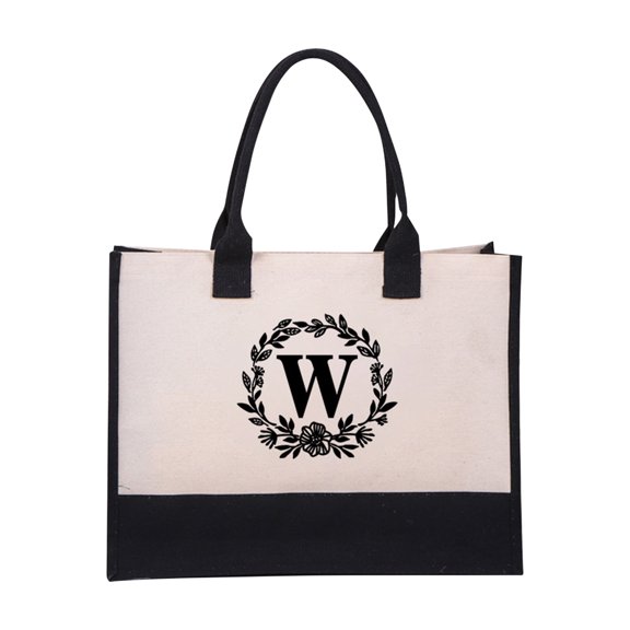 Staron under $5 Fashion Canvas Handbag for Women, Cotton Tote with Personalization for Beach and Grocery, European Style Bag