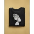 thumbnail image 2 of Woman With Earring Sketch Sweatshirt Women -Image by Shutterstock, Female Large, 2 of 4