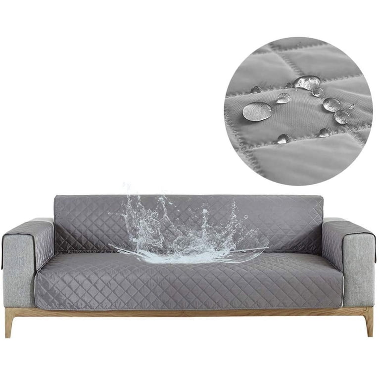 Gseagtia Carvapet Sofabezug wasserdichte Sofaüberwurf Antirutsch Sofahusse Schutz vor Haustier Katze Hunde Sofa überwurf Couch überzug für Sofa (Grau, 1 Sitzer)