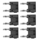 thumbnail image 4 of 10Pcs 2 Way Banana Plug Brass PE Double Banana Socket for Electronic Instruments AutomobilesBlack, 4 of 5