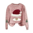 thumbnail image 2 of Cute Christmas Sweaters for Women 2025 Long Sleeve Crewneck Loose Xmas Santa Pullover Sweater Jumper Tops, 2 of 3