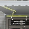 thumbnail image 6 of YYAo Patio Awnings Sun Shade Shelter, Patio Awnings, 12' x 8' Retractable Awning Patio Awnings Sun Shade Shelter with Manual Crank Handle,Light gray, 6 of 11