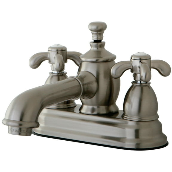 Kingston Brass KS7008TX 4 in. Centerset Bathroom Faucet, Brushed Nickel