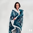 thumbnail image 2 of Mom Blanket Double Layer Sherpa Fleece Soft Fluffy Throw, Quality Print 'Thank You Mom, I Love You' from Daughter, Son Gift for Birthday, Mother's Day, Christmas(Ocean Teal), 2 of 6