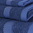thumbnail image 5 of (2 pack) Beautiful by Drew Barrymore 6-Piece Dobby Bath Towel Set, Soft 100% Cotton, Smokey Blue, 5 of 6
