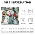thumbnail image 5 of Patifu Christmas Pillow Covers Snowman Snowflake Decorative Outdoor Throw Pillow Covers Winter Pillow Cases  Cushion Covers for Couch Sofa Bed Home Winter Decor  20x20in, 5 of 5