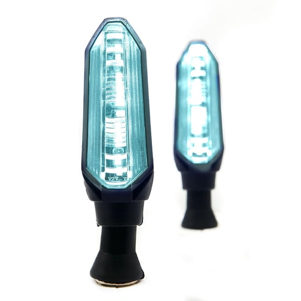 Direccionales Para Moto Rasen Led Secuencial Premium 4 Hyperled Universal blanco