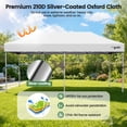 thumbnail image 4 of GVDV Pop Up Canopy, 10x20 Outdoor Canopy tent, Instant Slant Leg Shelter Gazebo for Outside, Tailgating, Camping & Events, White, 4 of 10