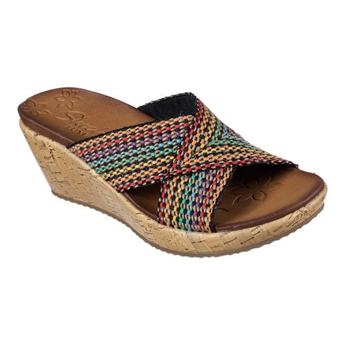 skechers wedge mules