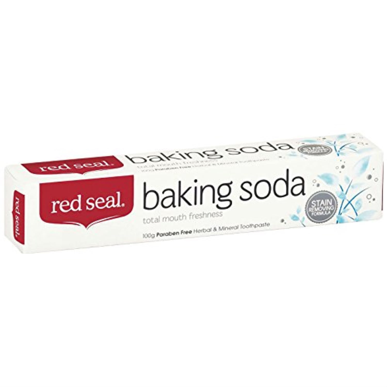red seal natural baking soda toothpaste stain removing formula
