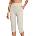 thumbnail image 2 of Women's Plus Size Polyester Spandex Quick Dry Tight Fitness Yoga Pants, High Stretch Soft Sport Trousers, All Season Workout Bottoms for Gym Daily | TruHer,White XL, 2 of 9
