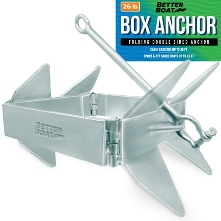Boat Box Anchor for Boats Small and Large Folding Anchor Prevents Anchor Slide 26lb