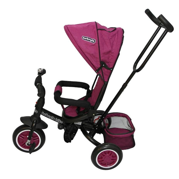 Triciclo One Click Bebeglo Con Asa de Empuje Rosa Fucsia Walmart