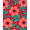 Red, Pattern 2, variant on ODIKA 4'x6' Machine Washable Non-Slip Area Rug, Ocean Breeze Hibiscus Blooms and Island Foliage High Traffic Rug, Red, 716540