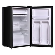 Costway Stainless Steel Refrigerator Small Freezer Cooler Fridge Compact 3.2 cu ft. Unit by Costway