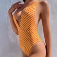 thumbnail image 6 of Lindreshi One Piece Swimsuits for Women Women Fashion One-Piece Bikini V-Neck Swimwear Swimsuit Beachwear Set, 6 of 9